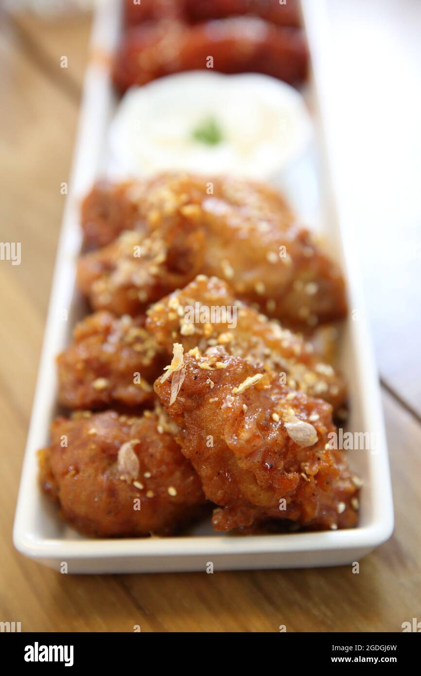 korean fried chicken Stock Photo - Alamy