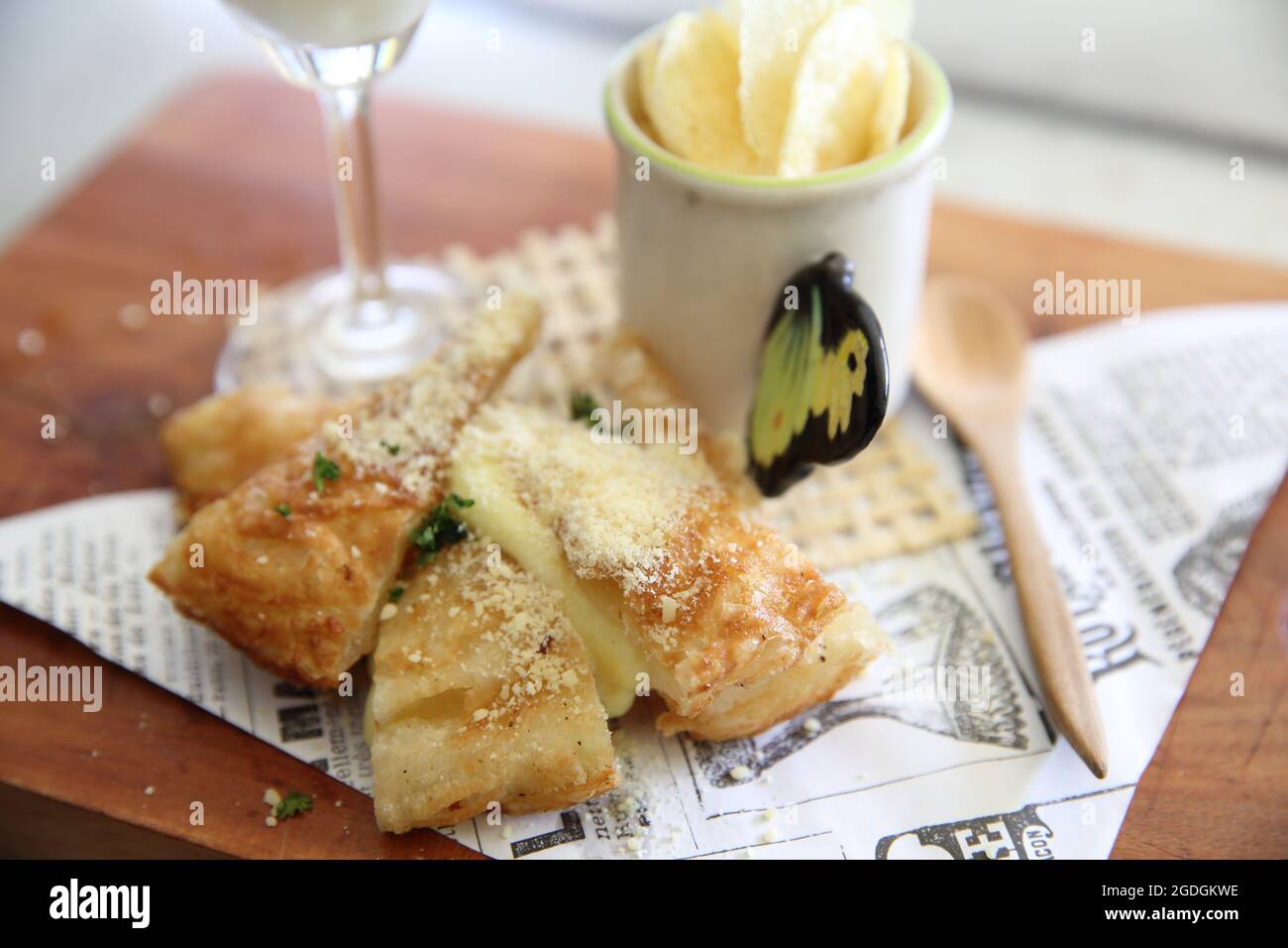 Pototoa Chip Roti Fusion food roti with cheese and potato chips Stock Photo - Alamy