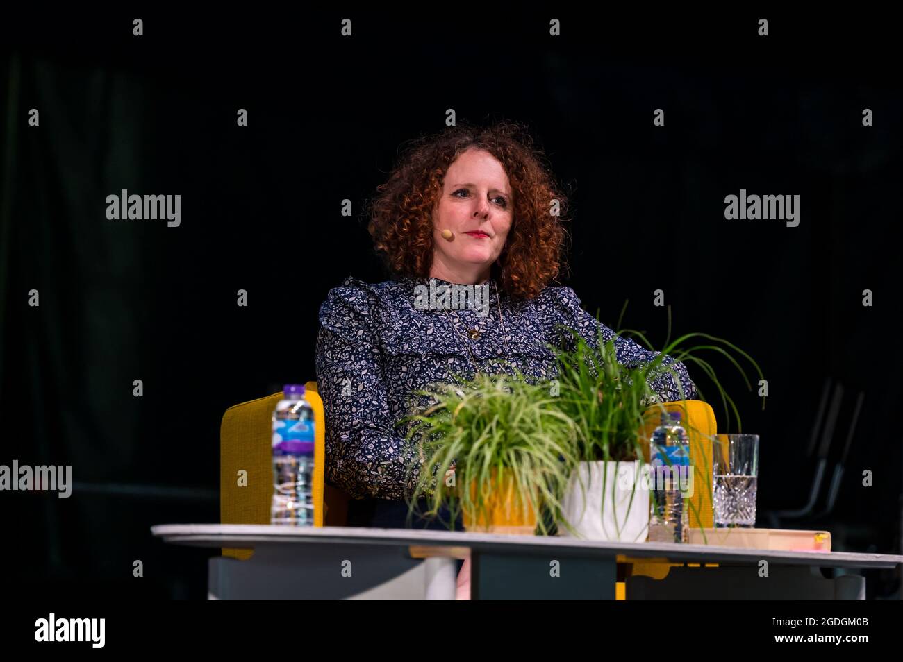 North Berwick, East Lothian, Scotland, UK, 13th August 2021. Maggie O'Farrell at Fringe-by-the-Sea: the author who went to school in the seaside town talks about her life and books Stock Photo