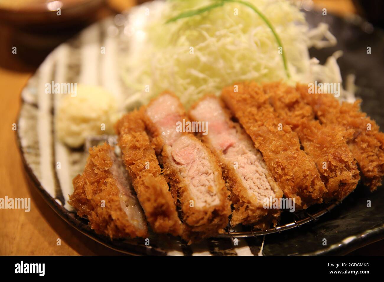 deep fried pork tonkatsu Japanese Tonkatsu Stock Photo Alamy