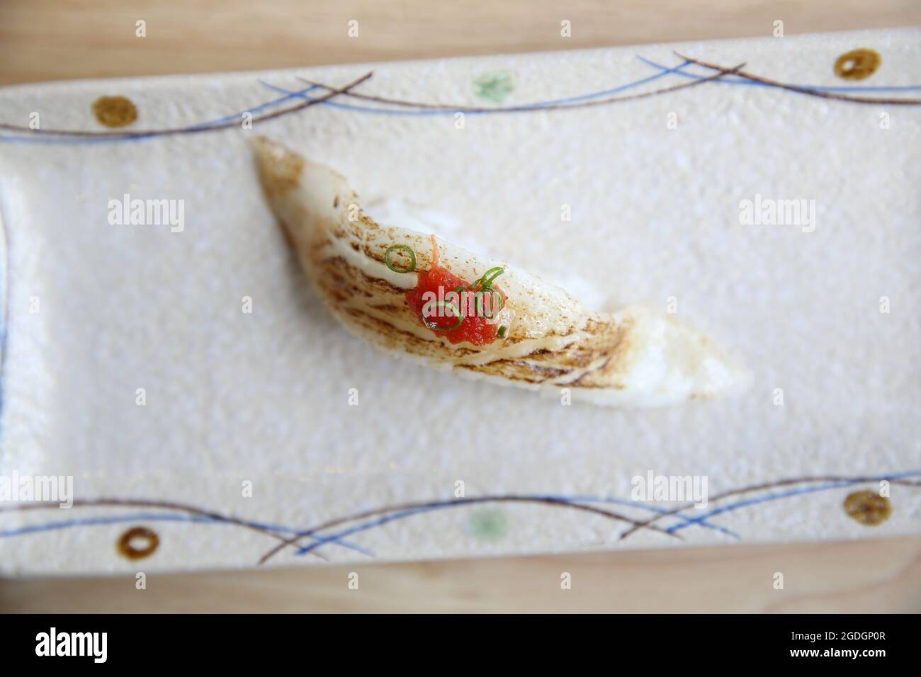 Grilled halibut sushi japanese food Stock Photo Alamy