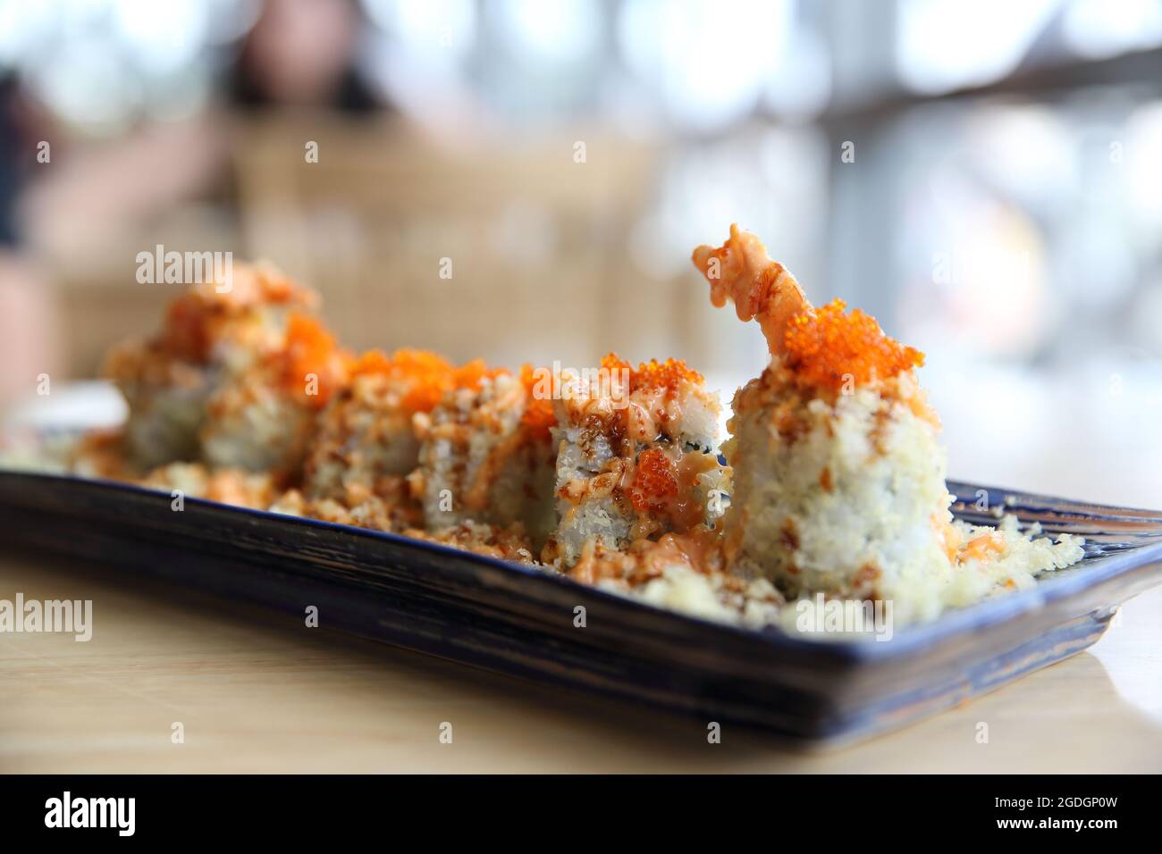 Shrimp tempura Maki Sushi Japanese food Stock Photo Alamy