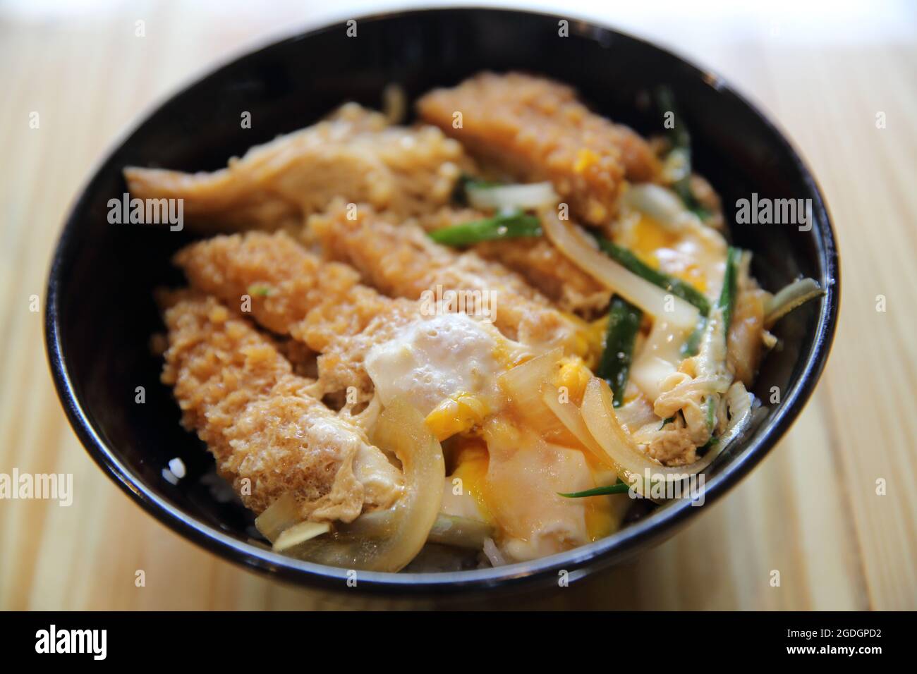 Japanese food deep fried pork with egg Katsudon Stock Photo Alamy