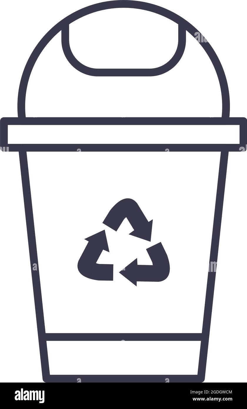 recycle bin icon on white background Stock Vector Image & Art - Alamy