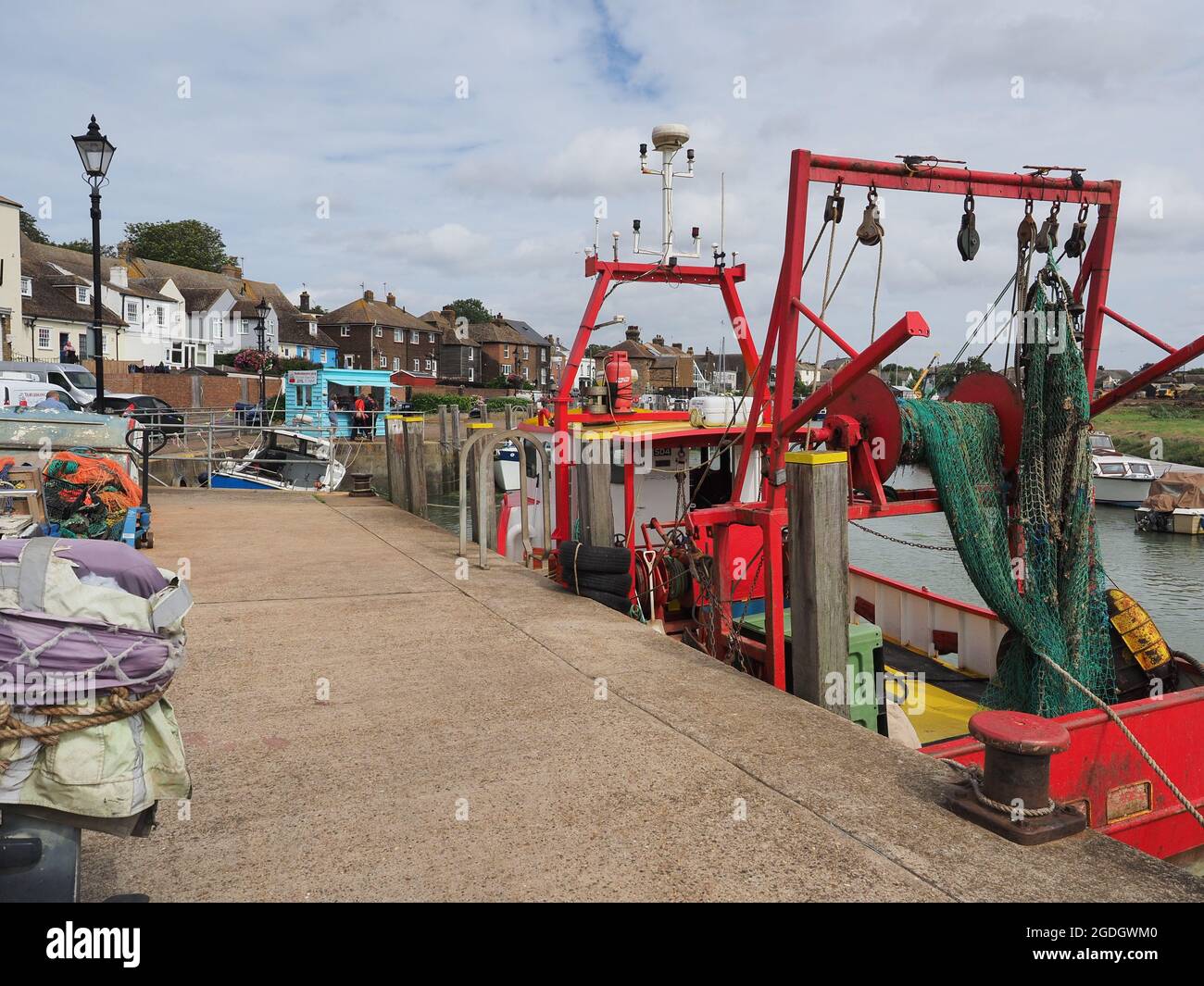 Queenborough, Kent, UK. 13th August, 2021. A new fresh fish hut located directly opposite