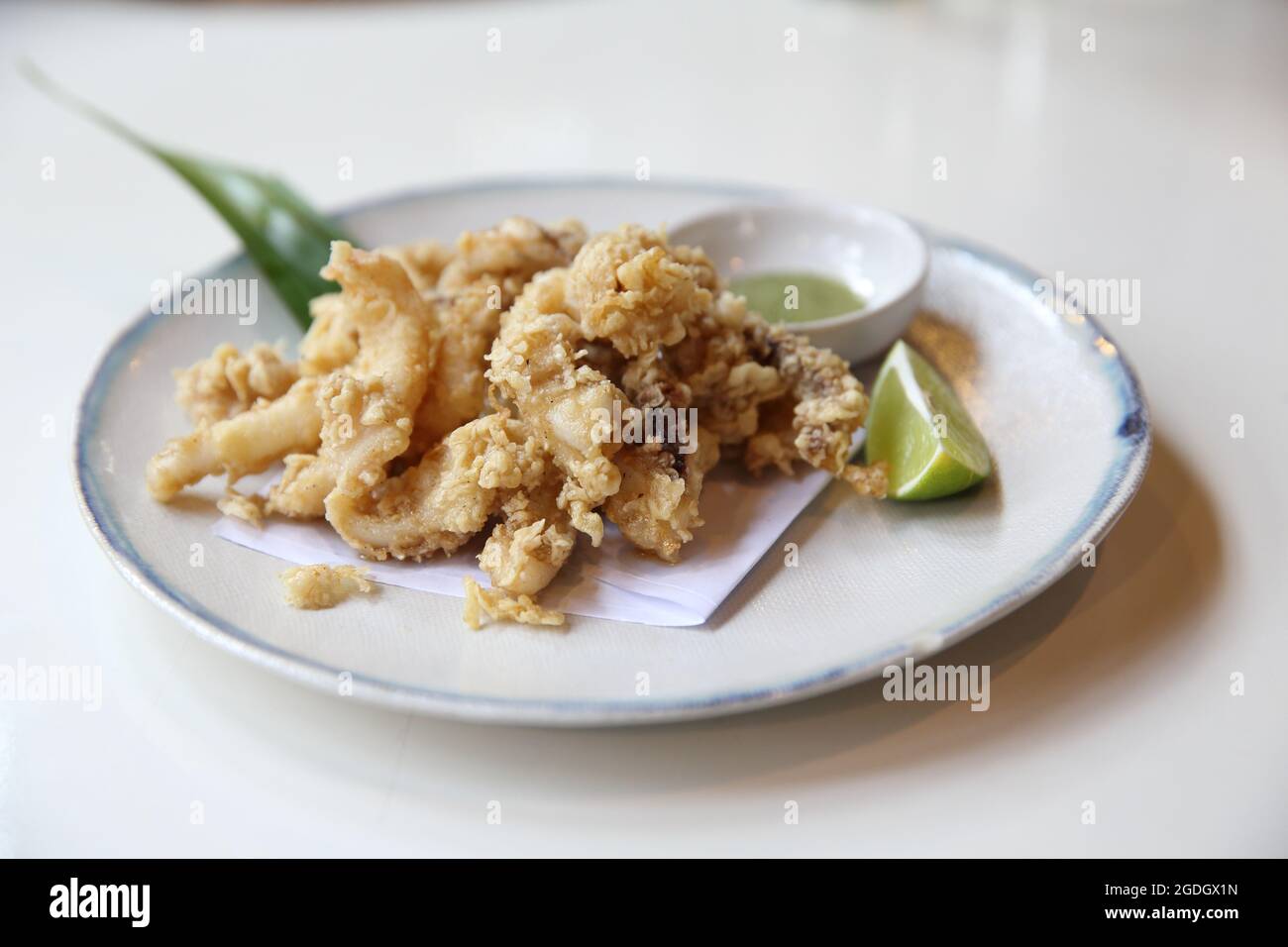 Tempura squid calamari , ika tempura , Japanese food Stock Photo Alamy