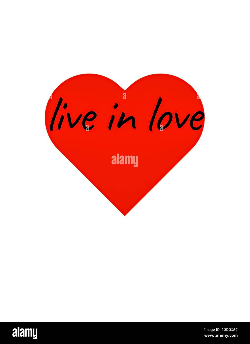 Live in love typography design Stock Photo