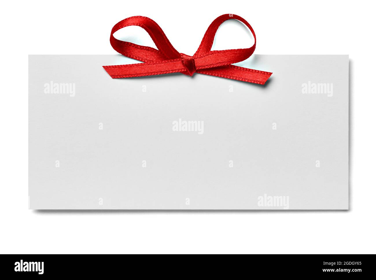 ribbon bow card note chirstmas celebration greeting invitation Stock