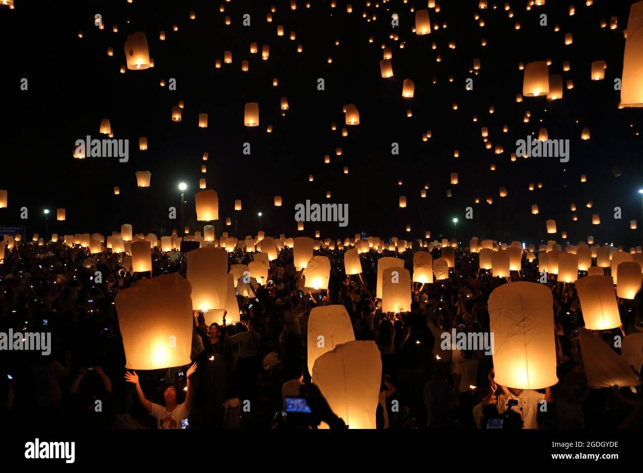 Floating lantern festival in Thailand Stock Photo Alamy