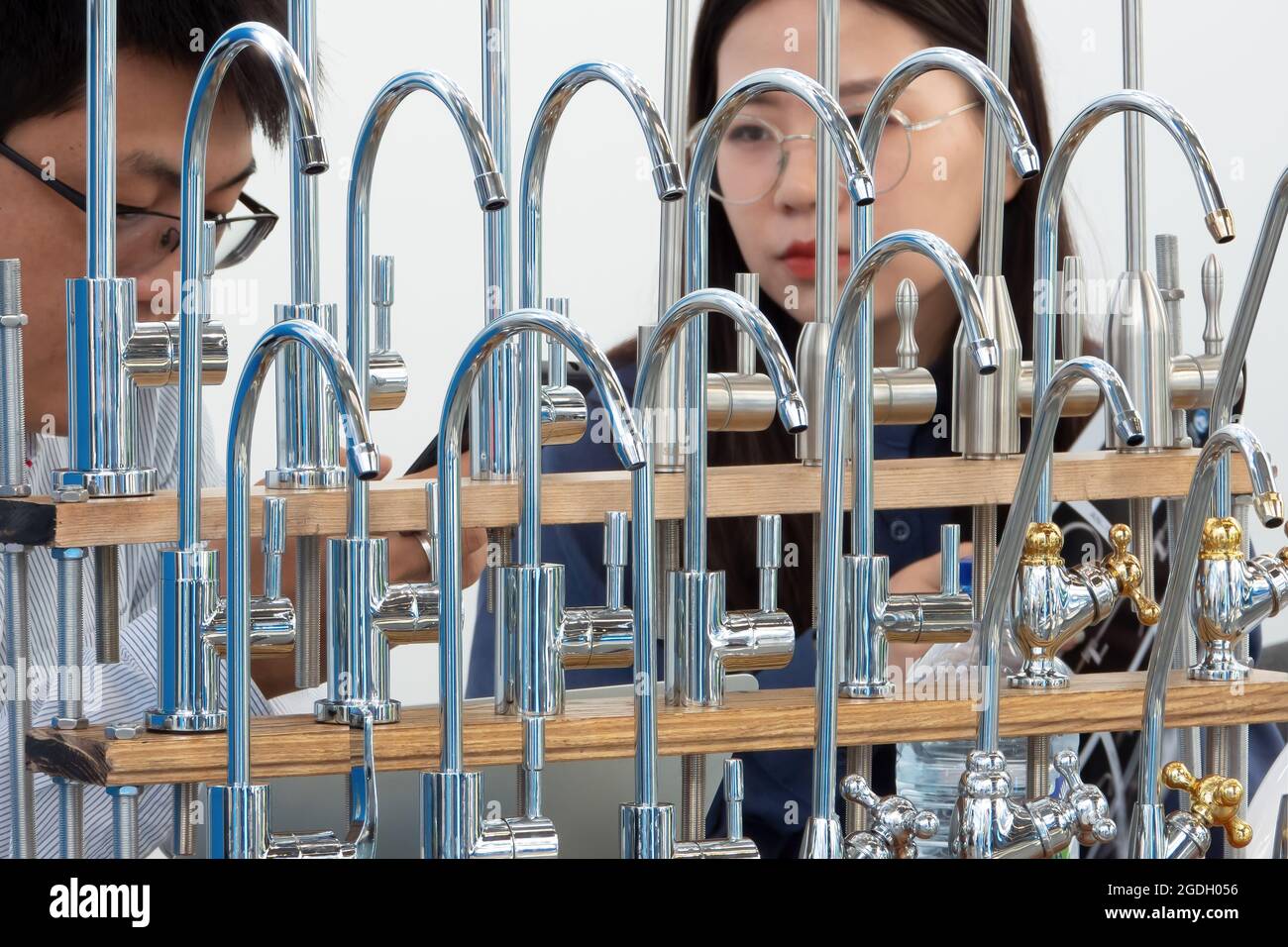 Water mixers of Chinese manufacturer on ECWATECH exhibition Stock Photo ...