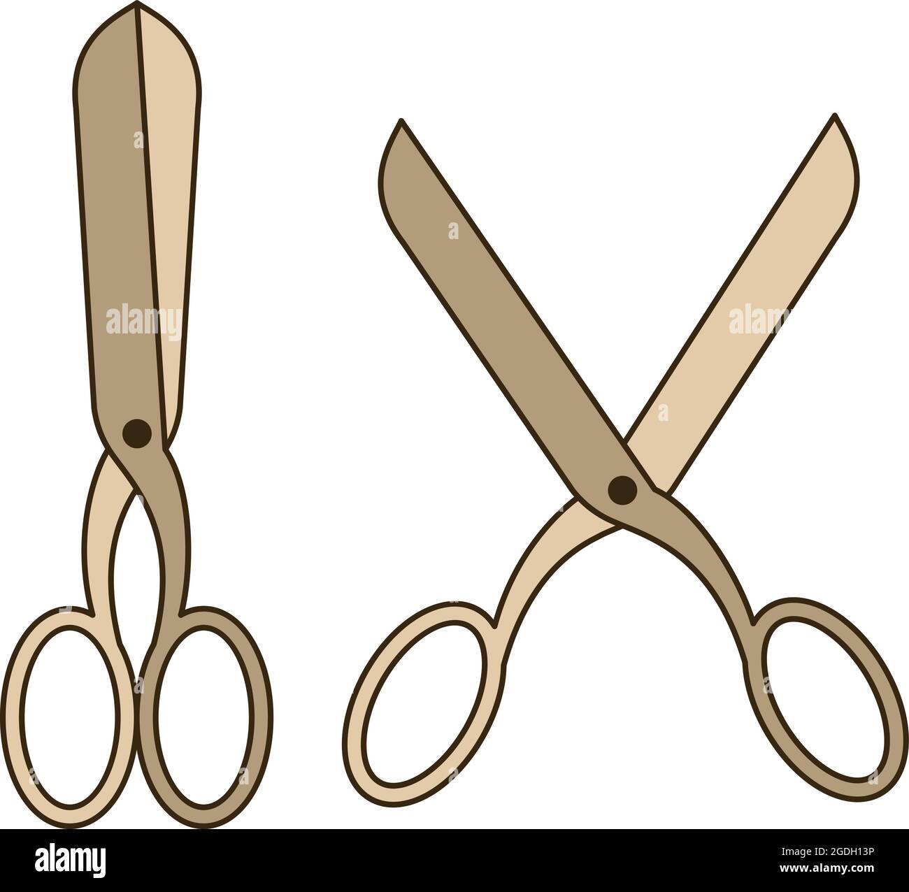 Cartoon style scissors open and closed Stock Vector Image & Art Alamy