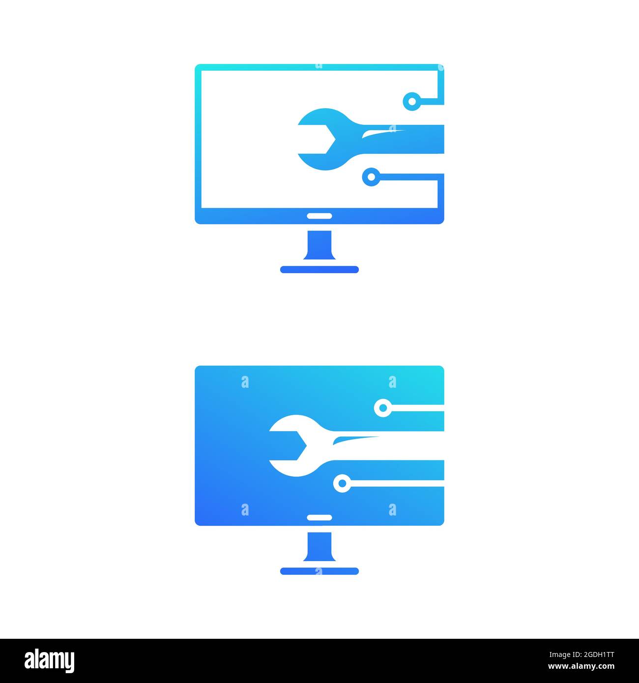 computer logo Vector icon design illustration Template Stock Vector ...