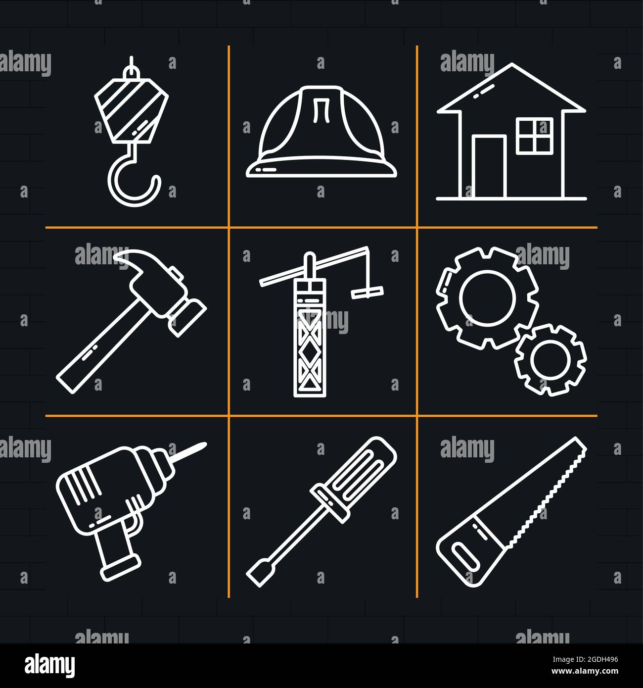 construction tools icon set design Stock Vector Image & Art Alamy