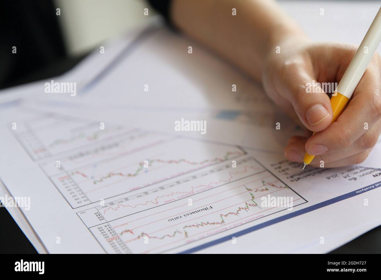 Office Woman hand Working on the Business Papers and tablet Stock Photo ...