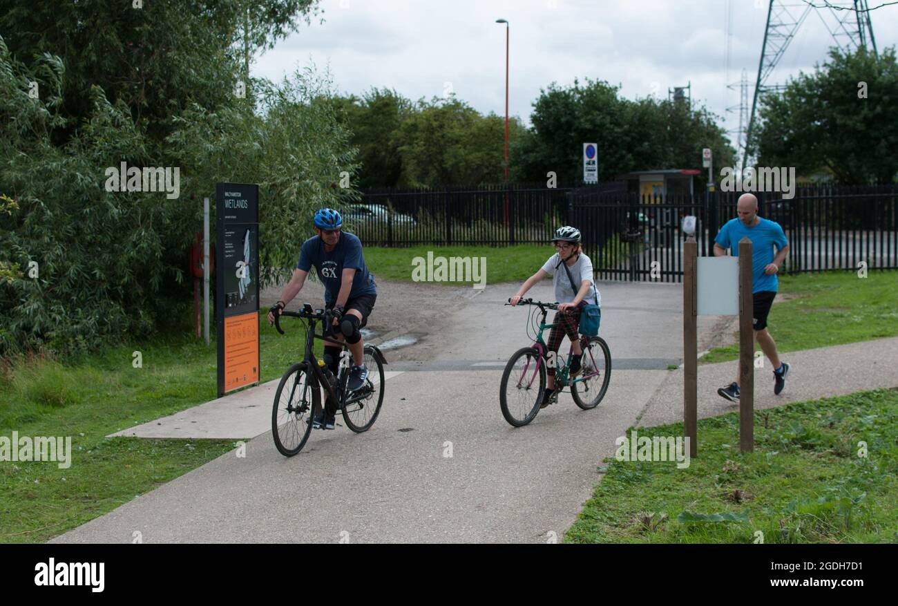 Walthamstow Wetlands, London UK, 2021-08-13. Walthamstow Wetlands and surroundings is a place to go for a drive and places of interest for photography. Credit: Picture Capital/Alamy Live News Stock Photo