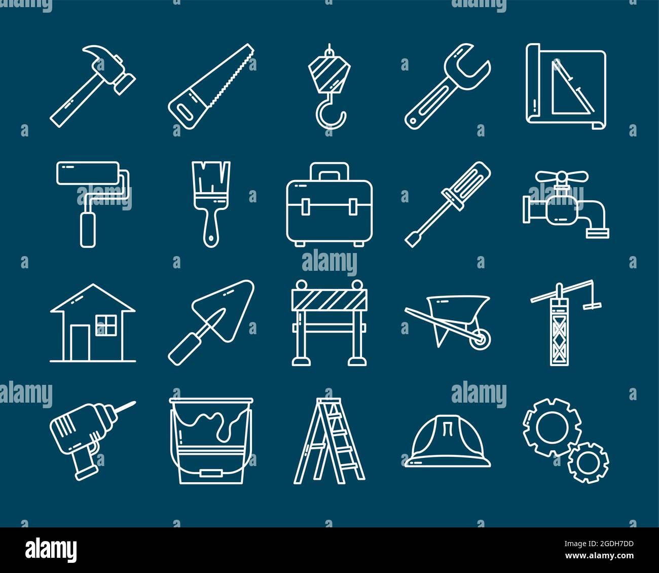 icon set of construction tools Stock Vector Image & Art - Alamy