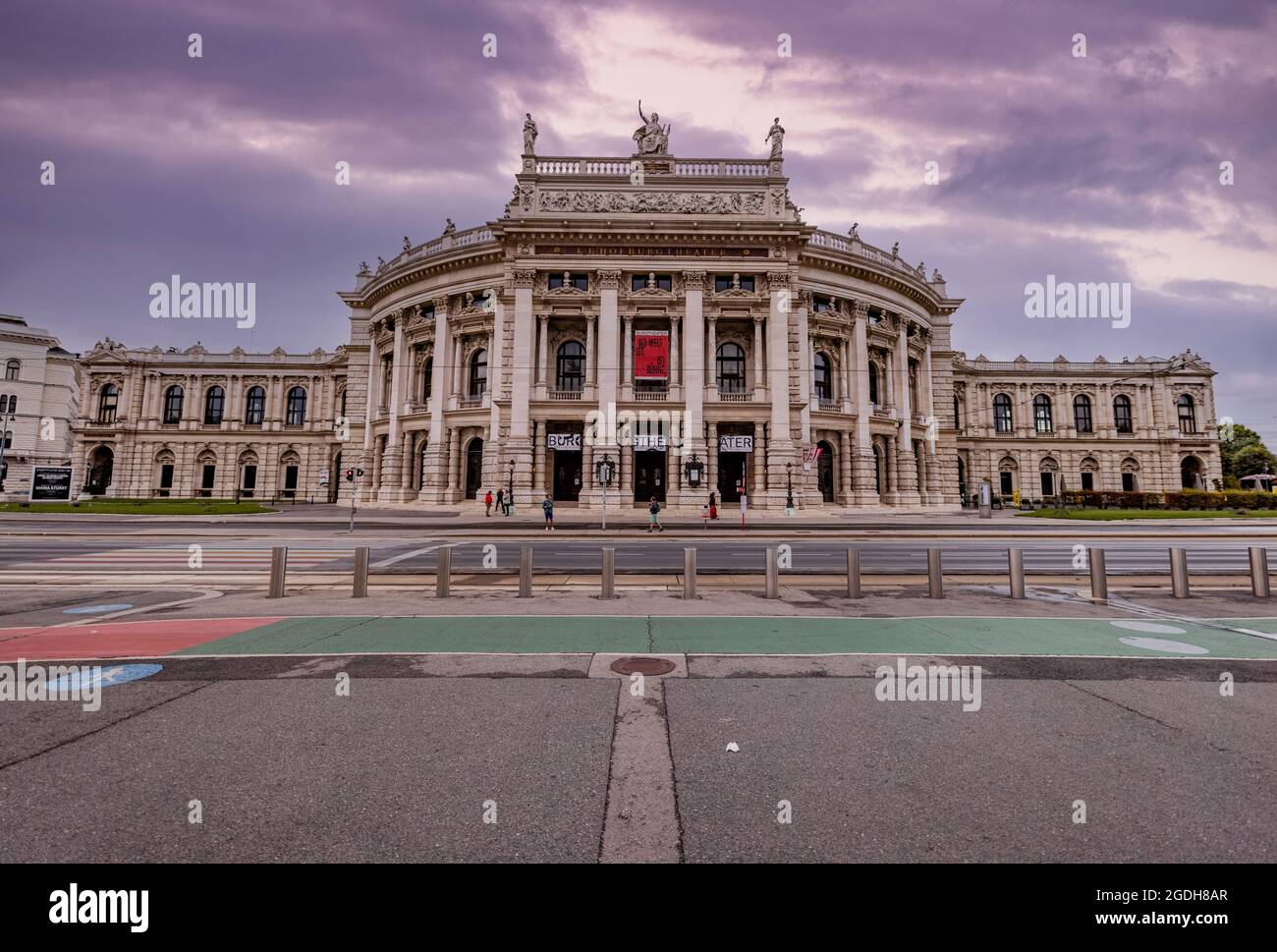 Famous Burgtheater of Vienna - the National Theater in the city - VIENNA, AUSTRIA, EUROPE - AUGUST 1, 2021 Stock Photo