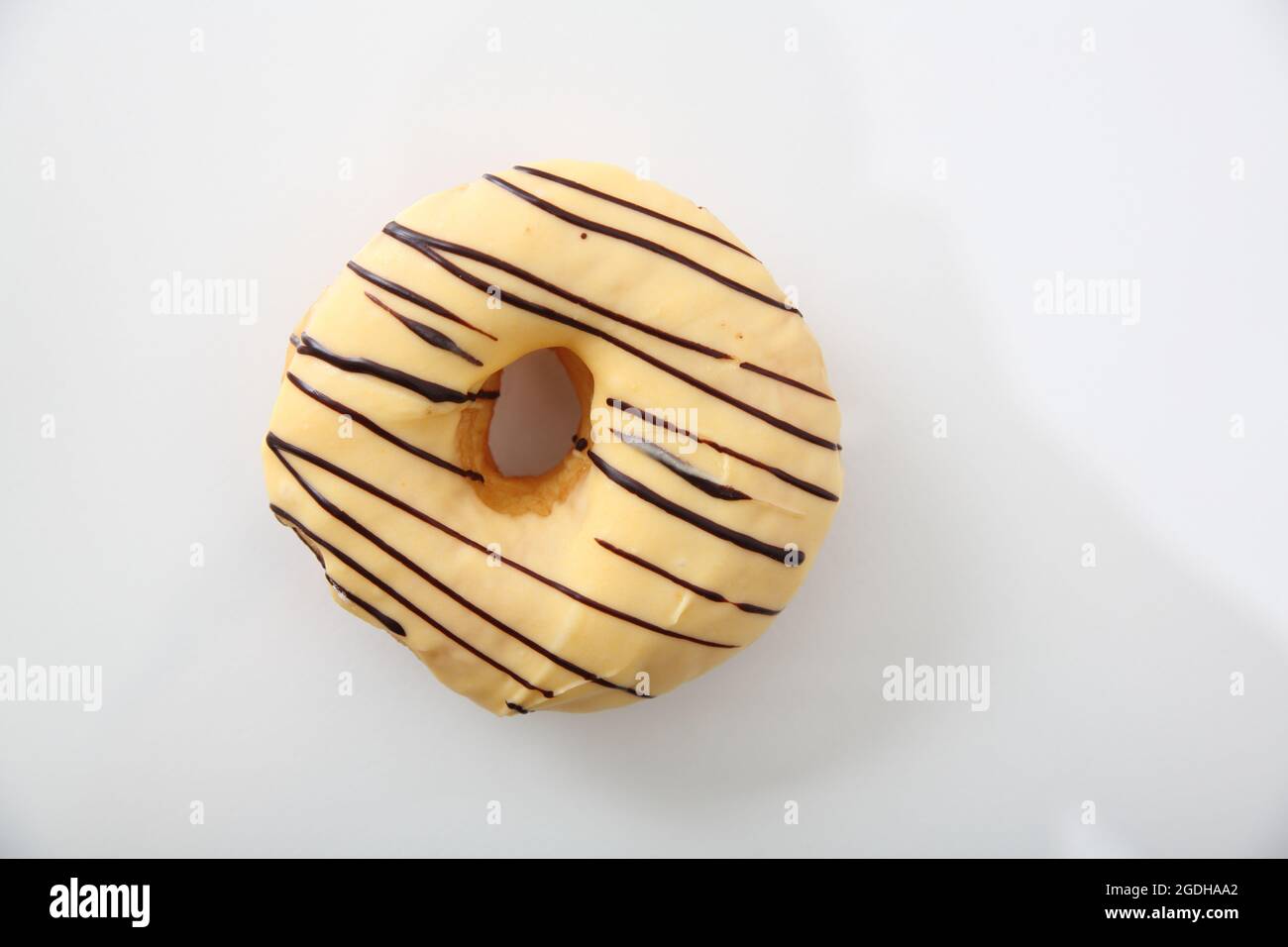 White chocolate donut isolated in white background Stock Photo Alamy