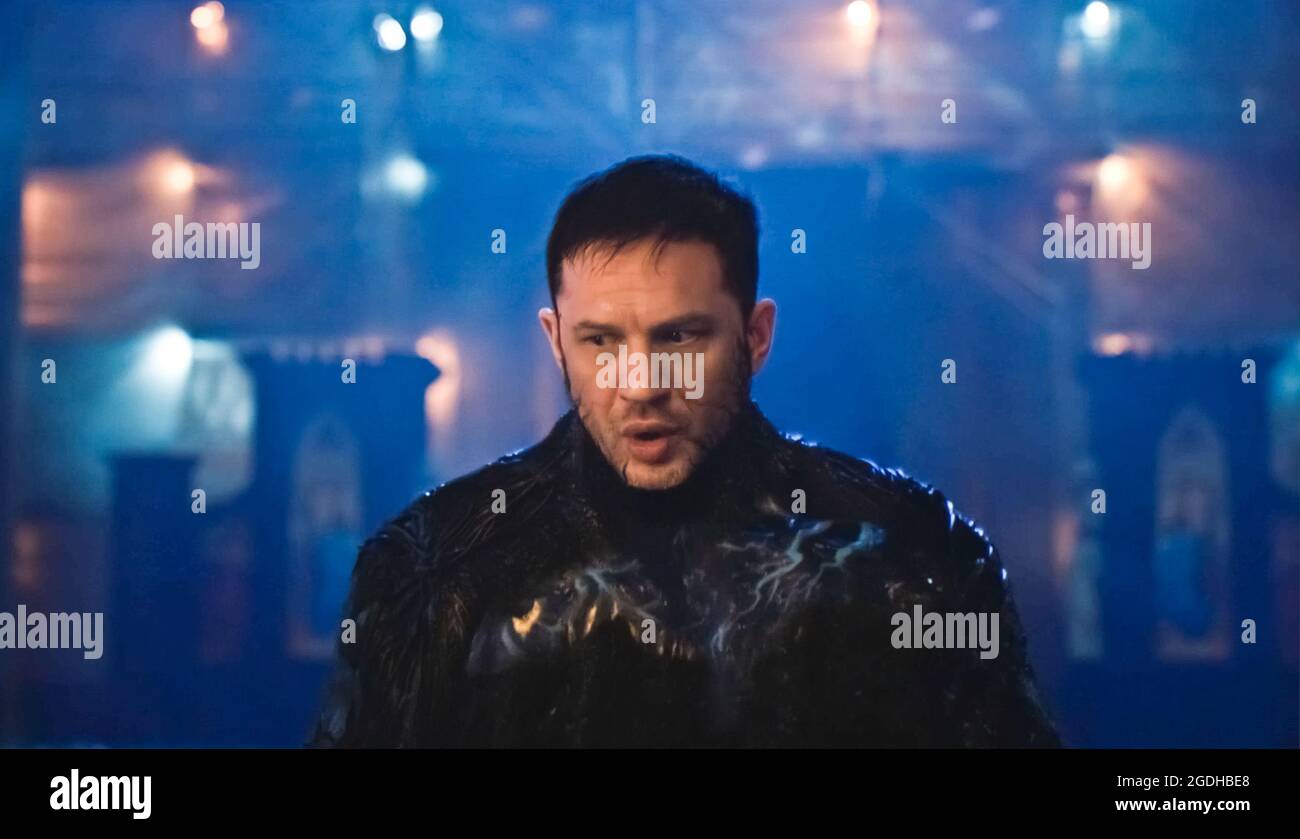 USA. Tom Hardy in a scene from (C)Columbia Pictures new film: Venom 2 : Let  There Be Carnage (2021) Plot: Eddie Brock struggles to adjust to his new  life as the host