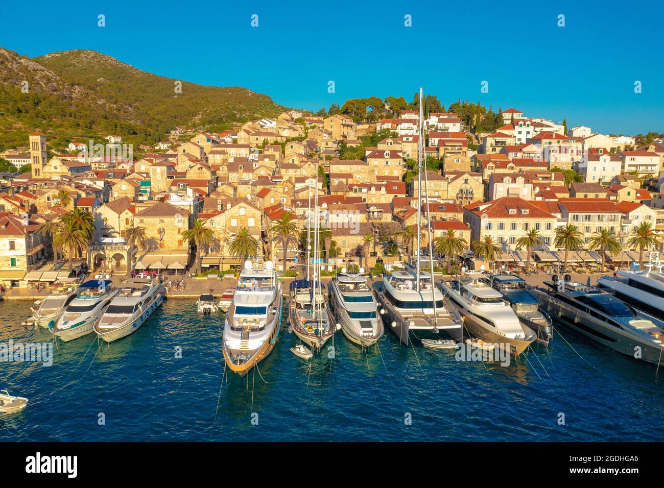 Aerial view of Hvar town on Hvar island, Croatia Stock Photo Alamy