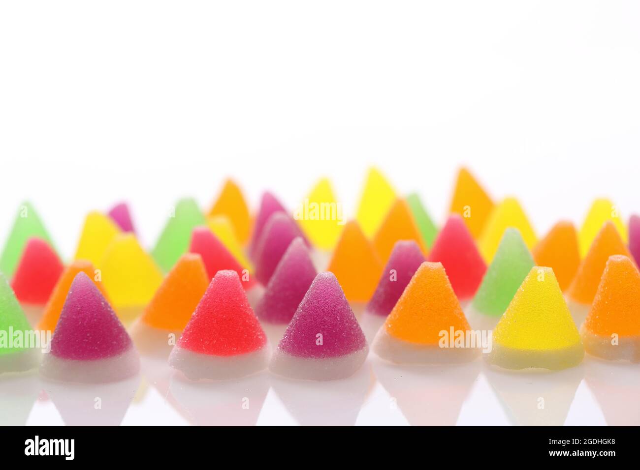 Colorful jelly candy isolated in white background Stock Photo - Alamy