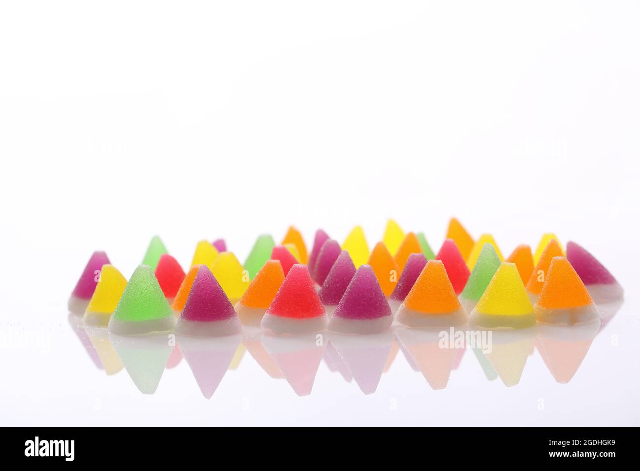 Colorful jelly candy isolated in white background Stock Photo - Alamy