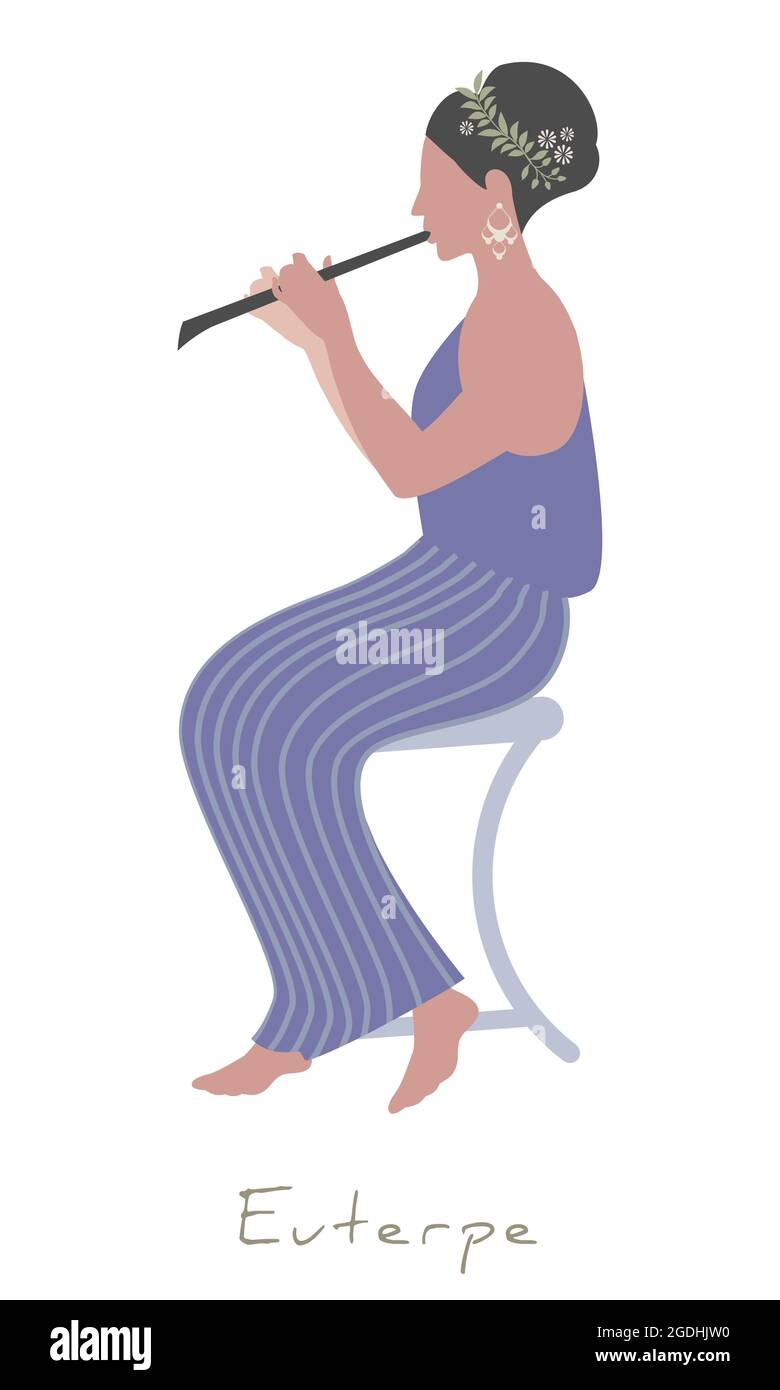 Girl flute Stock Vector Images Alamy