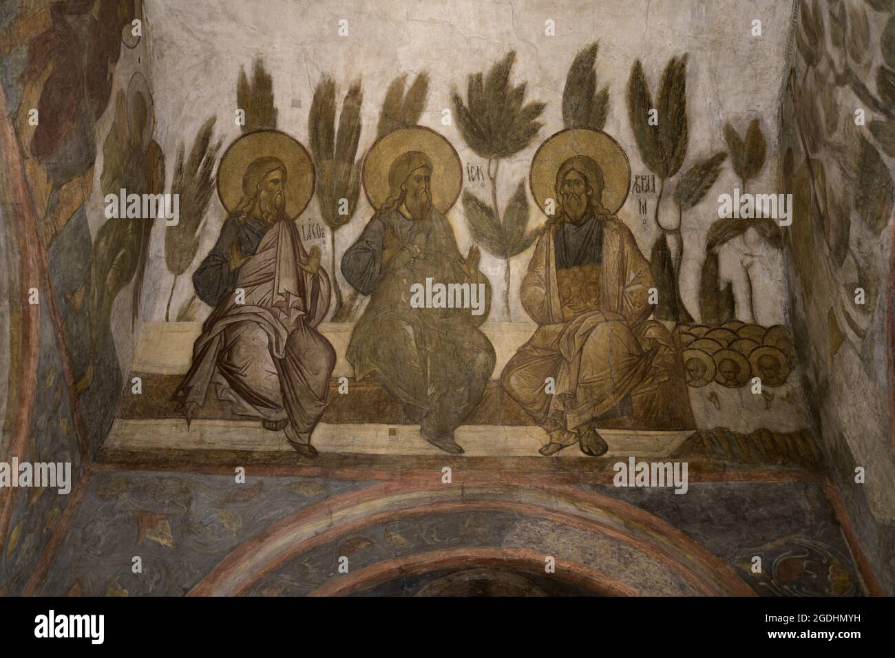 Andrei Rublev and Daniil Chernyi. Frescoes of the assumption Cathedral in Vladimir, Russia Stock Photo
