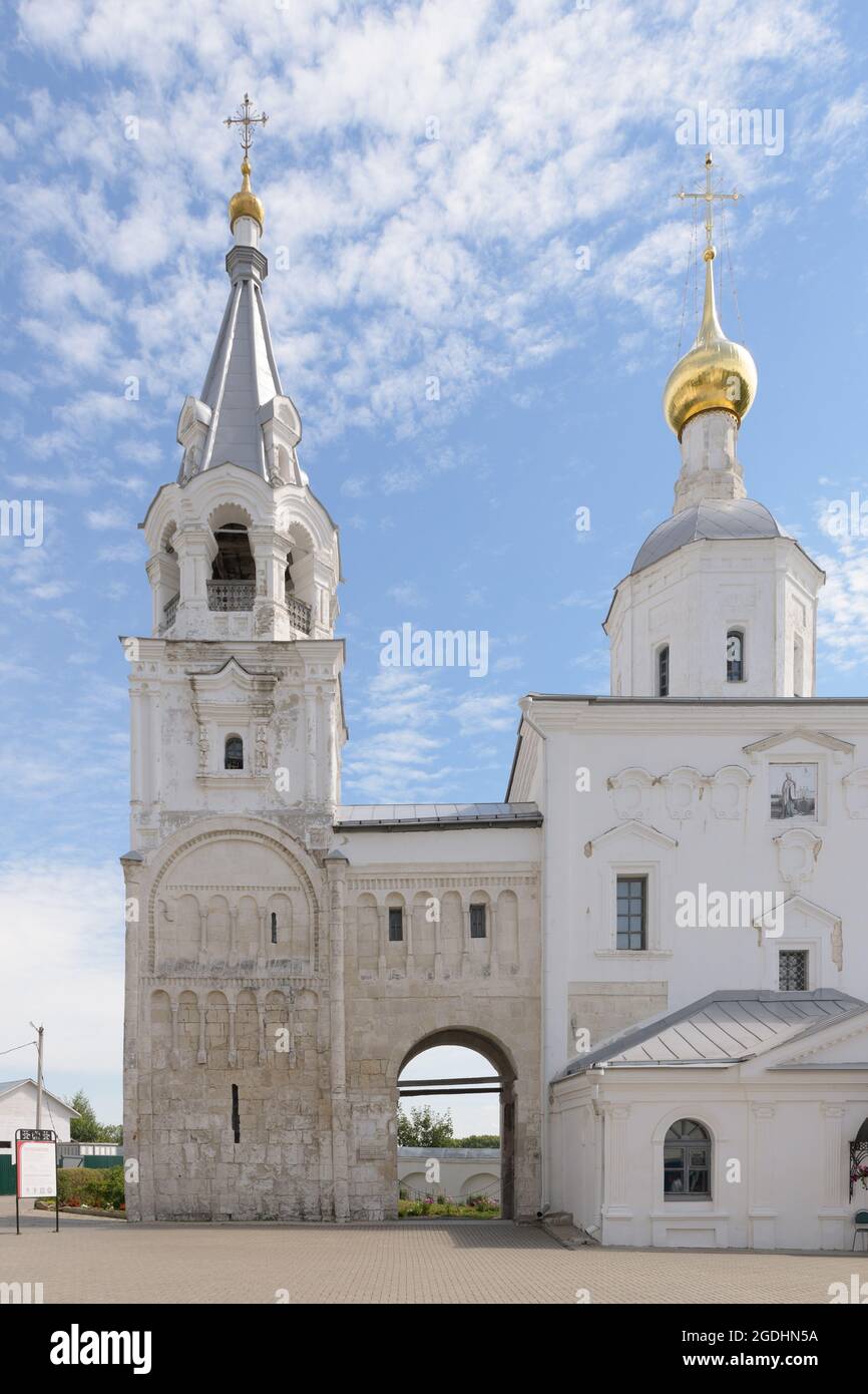 Holy Bogolyubsky Convent. Staircase tower, Chambers of Prince Andrei Bogolyubsky. Bogolyubovo, Vladimir Region, Russia Stock Photo
