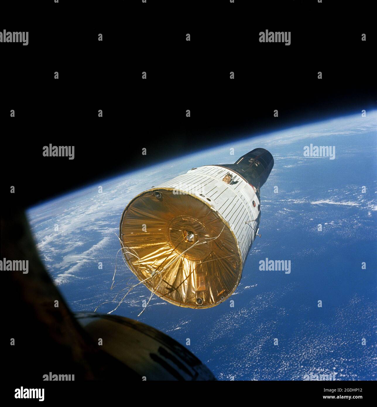 Gemini VI (Gemini 6A) In Orbit Above The Surface Of The Earth At An ...