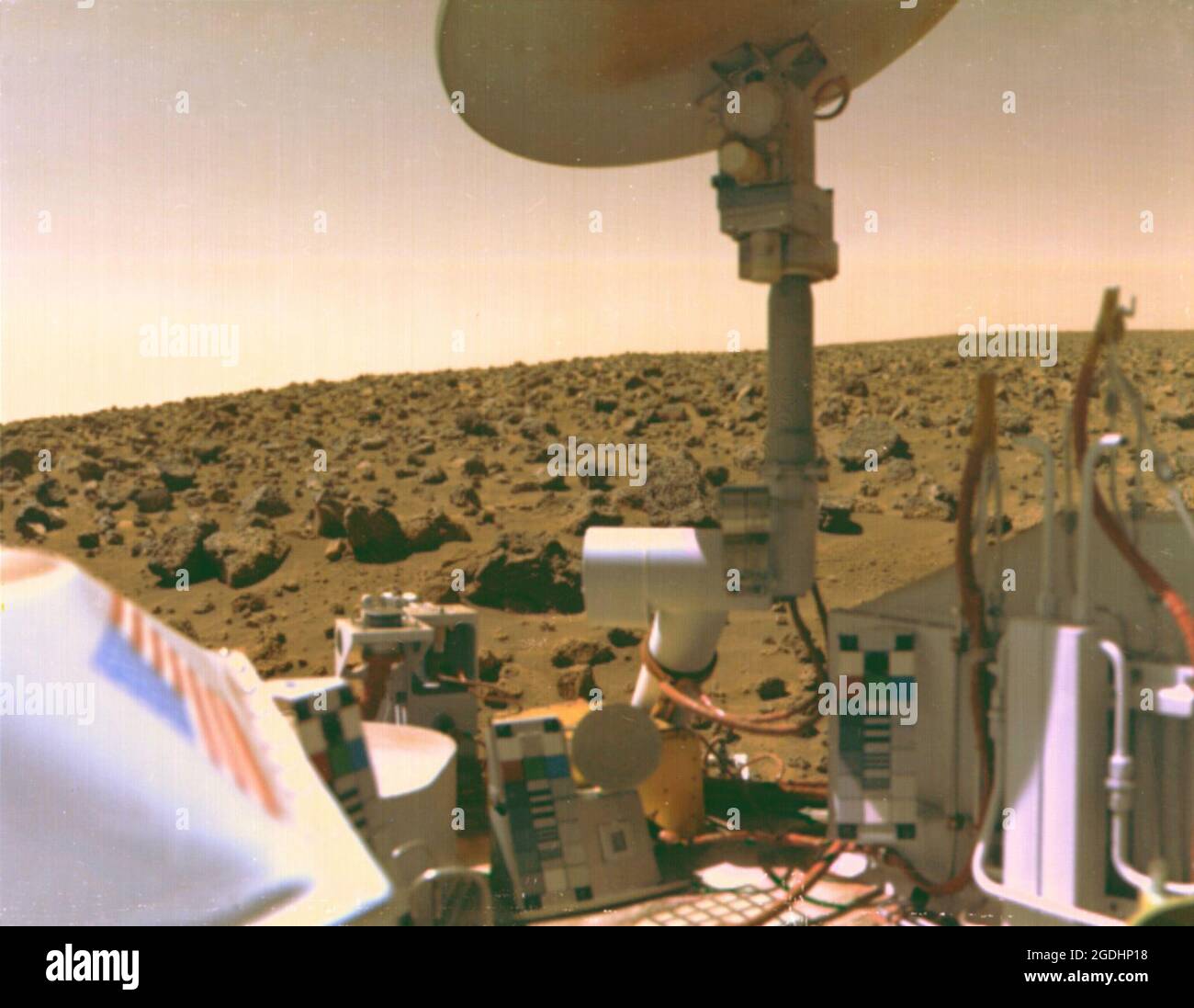 The surface of Mars on Utopian Plain (Utopia Planitia)as seen by the Viking 2 lander Stock Photo