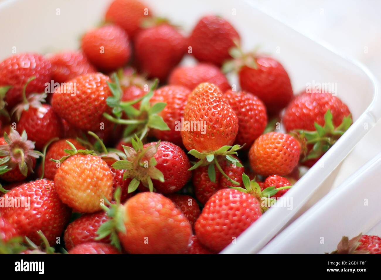 Strawberries close up. Background Stock Photo - Alamy