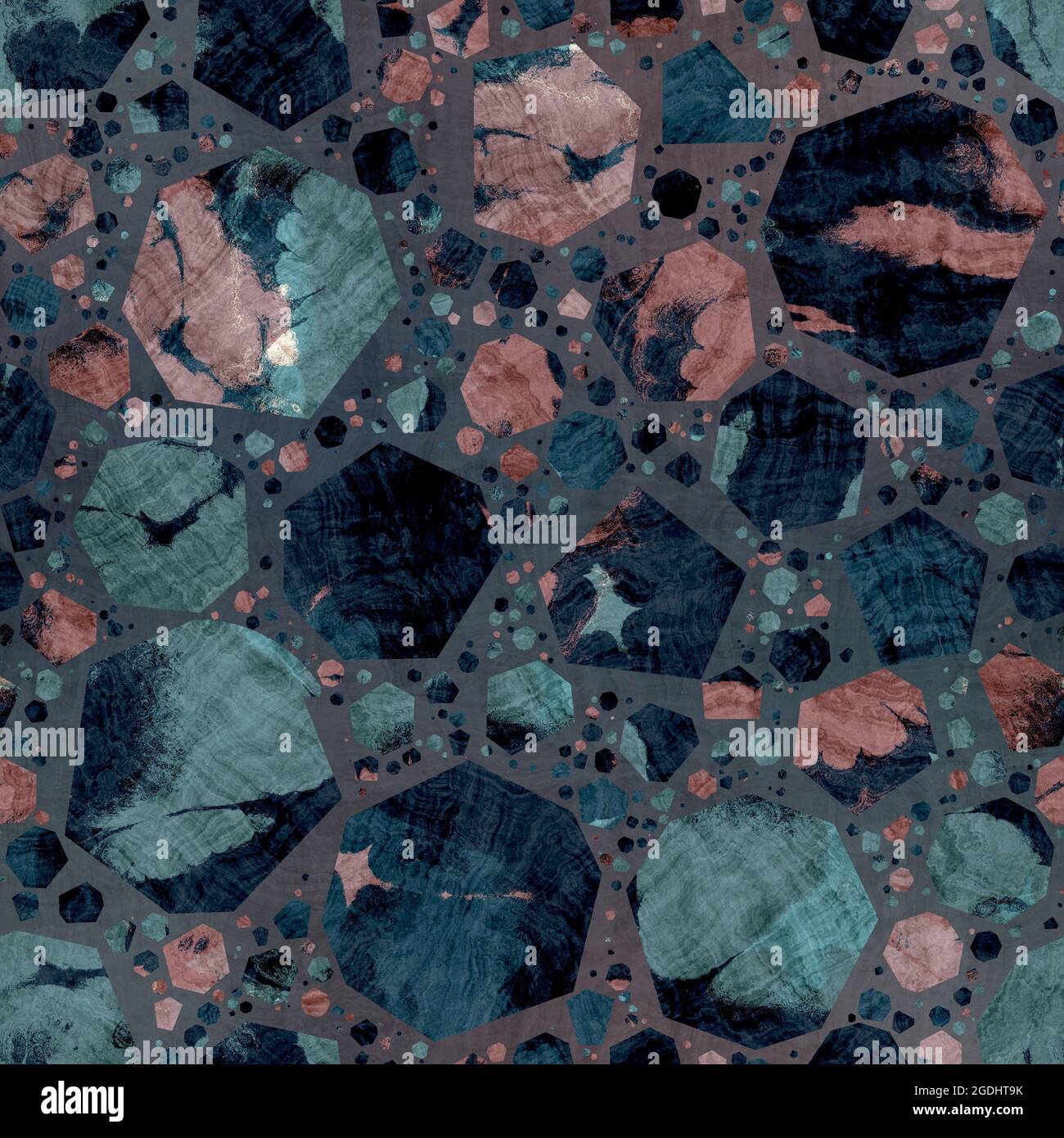 Seamless modern abstract random terrazzo pattern swatch Stock Photo - Alamy