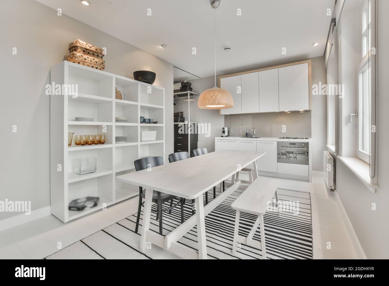 Luxury and beautiful dining room interior design Stock Photo - Alamy