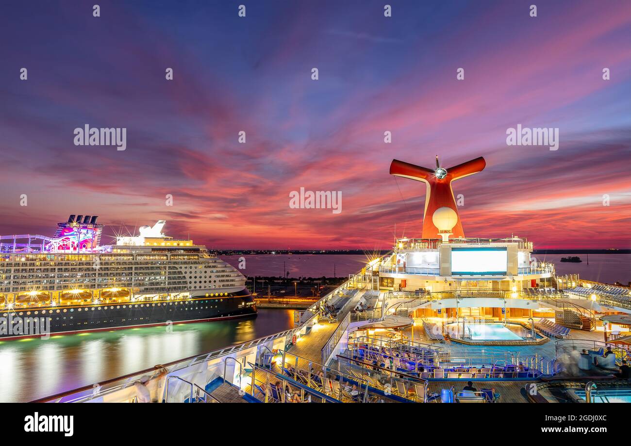 Port Canaveral, Florida, USA September 5, 2019 Carnival Liberty and