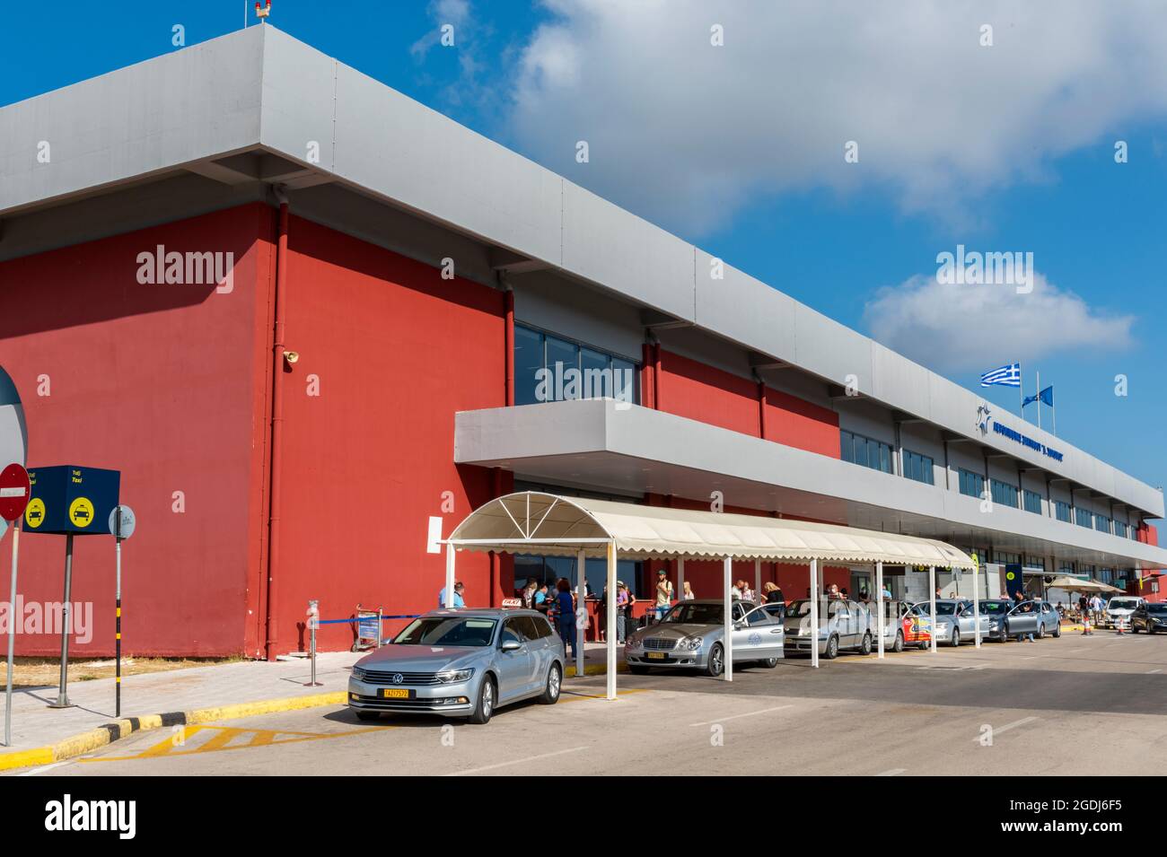 zakynthos zante airport terminal on the greek island of zakynthos in