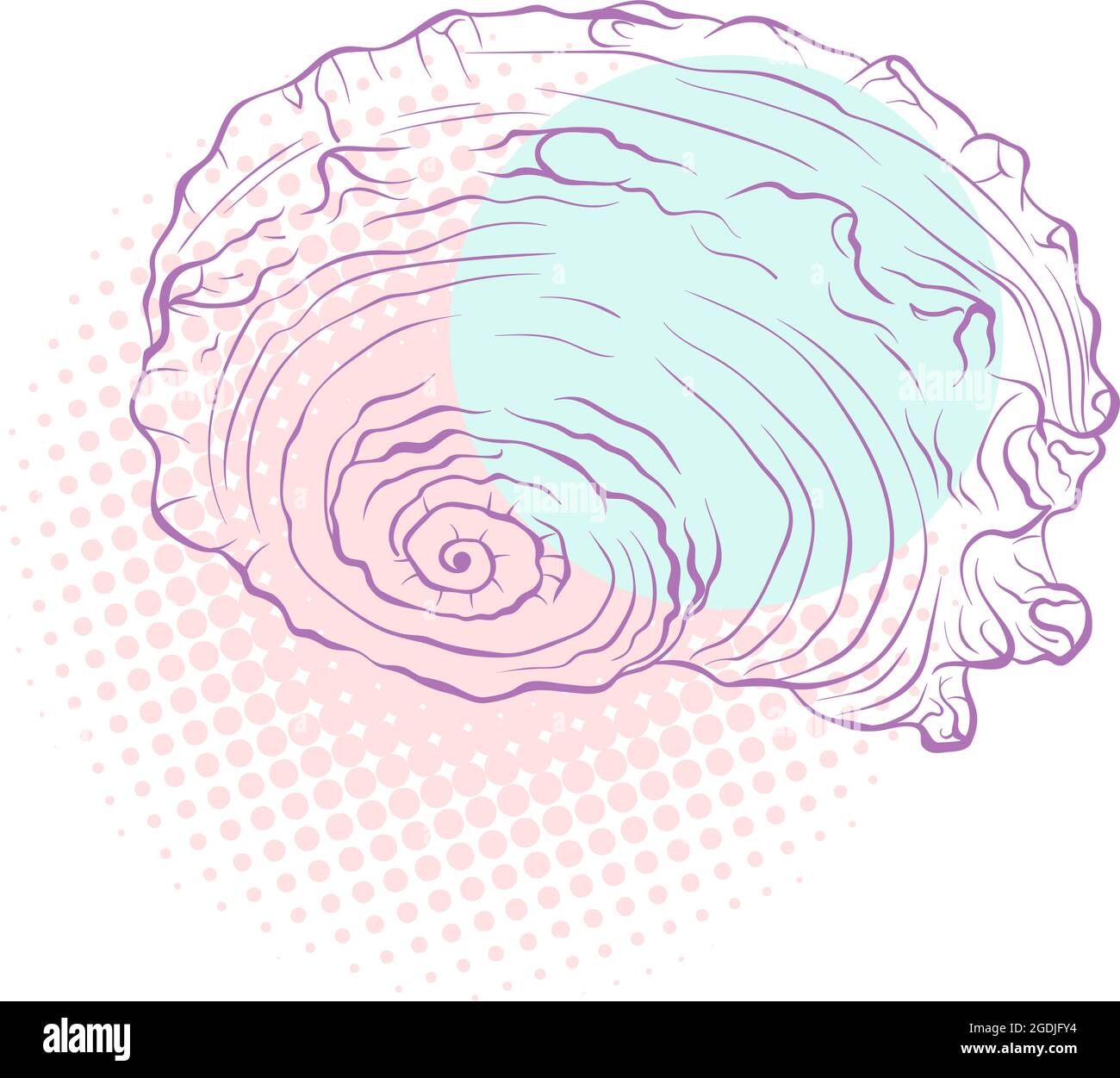 Spiral seashell on spotted background Stock Vector Image & Art - Alamy