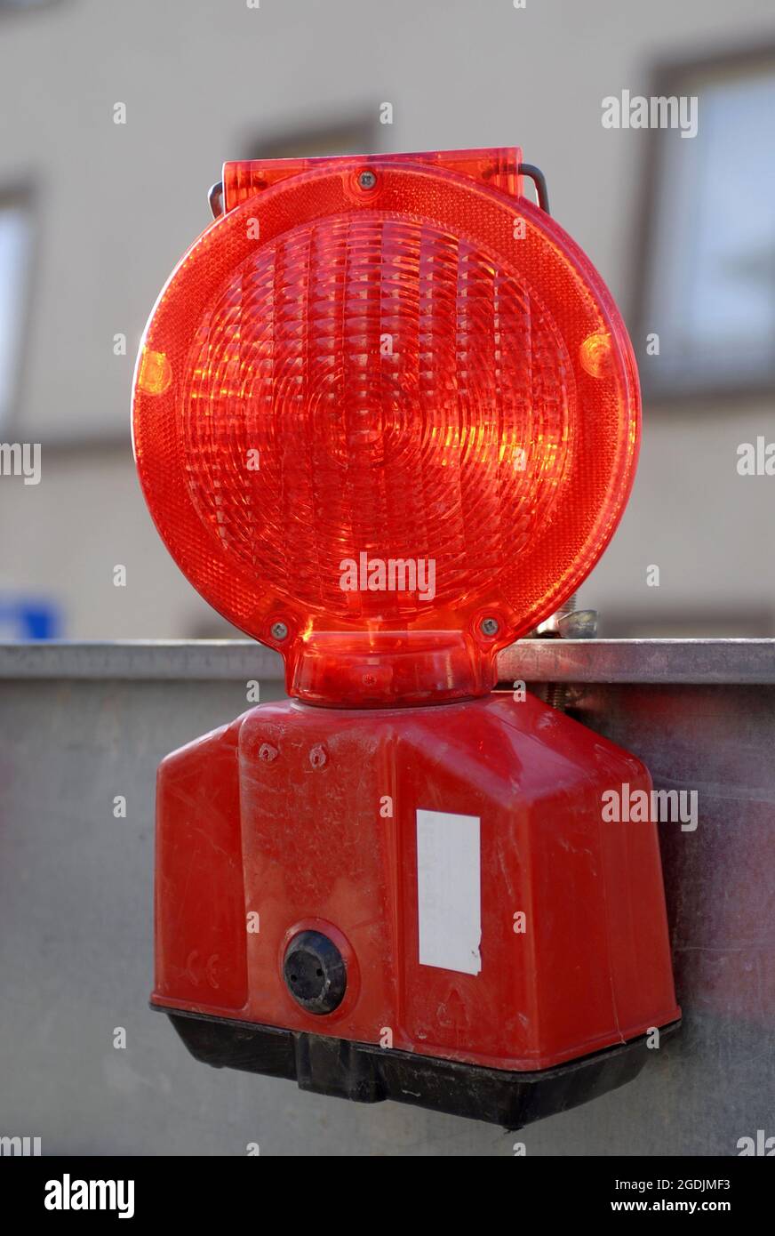 barricading lamp, Germany Stock Photo