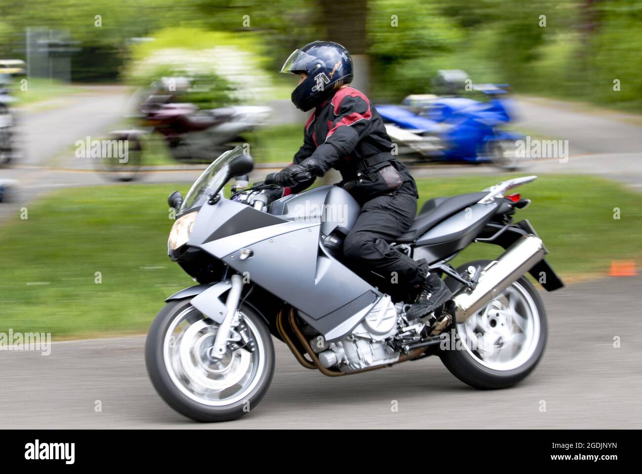 safe driving training for motorcyclist, Germany Stock Photo