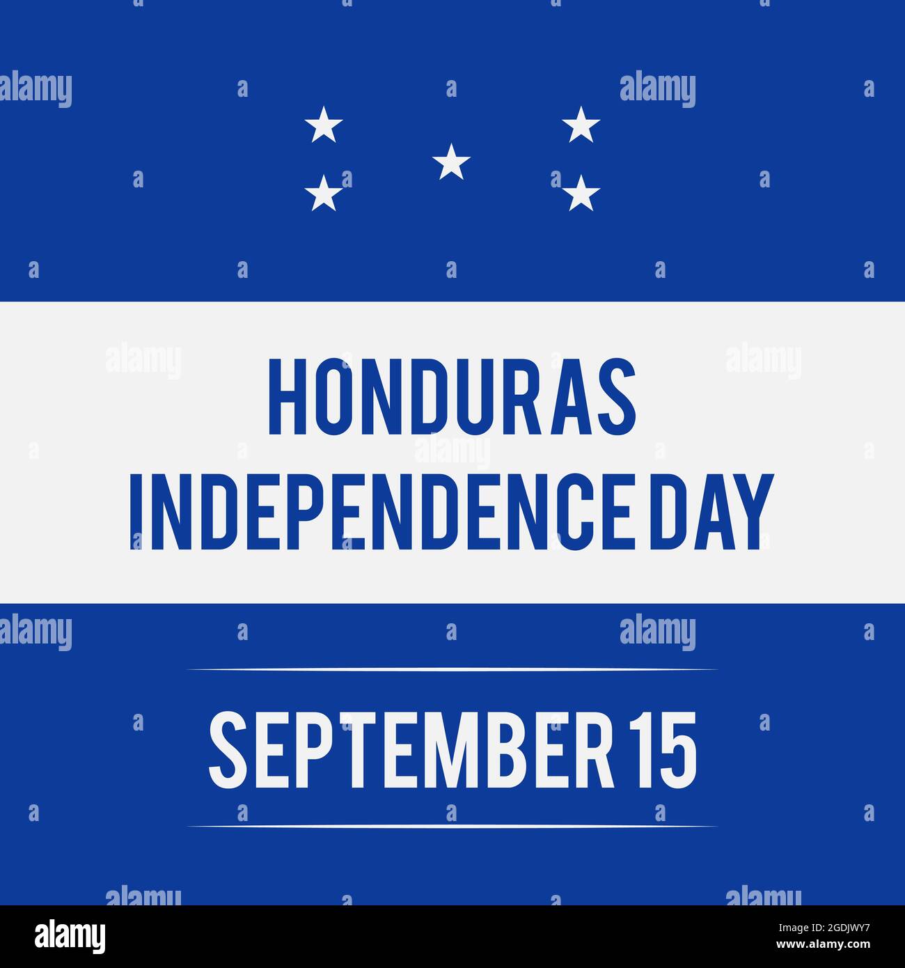 Honduras Independence Day typography poster. National holiday