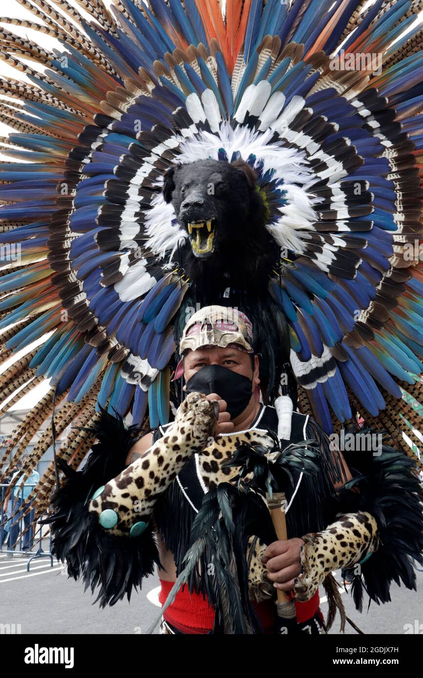 Mexico City, Mexico, August 13, 2021: Portrait of a person, disguised ...