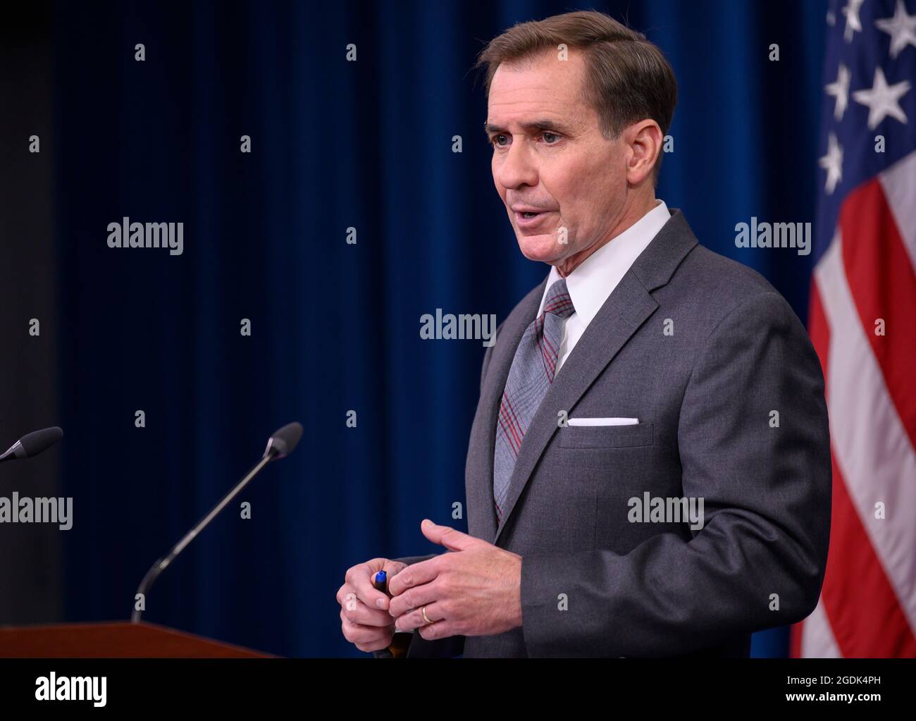 Pentagon Press Secretary John F. Kirby holds a press briefing, at the