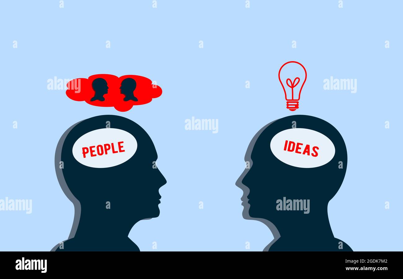 Small Minds Discuss People, Big Minds Discus Ideas. concept Stock Photo
