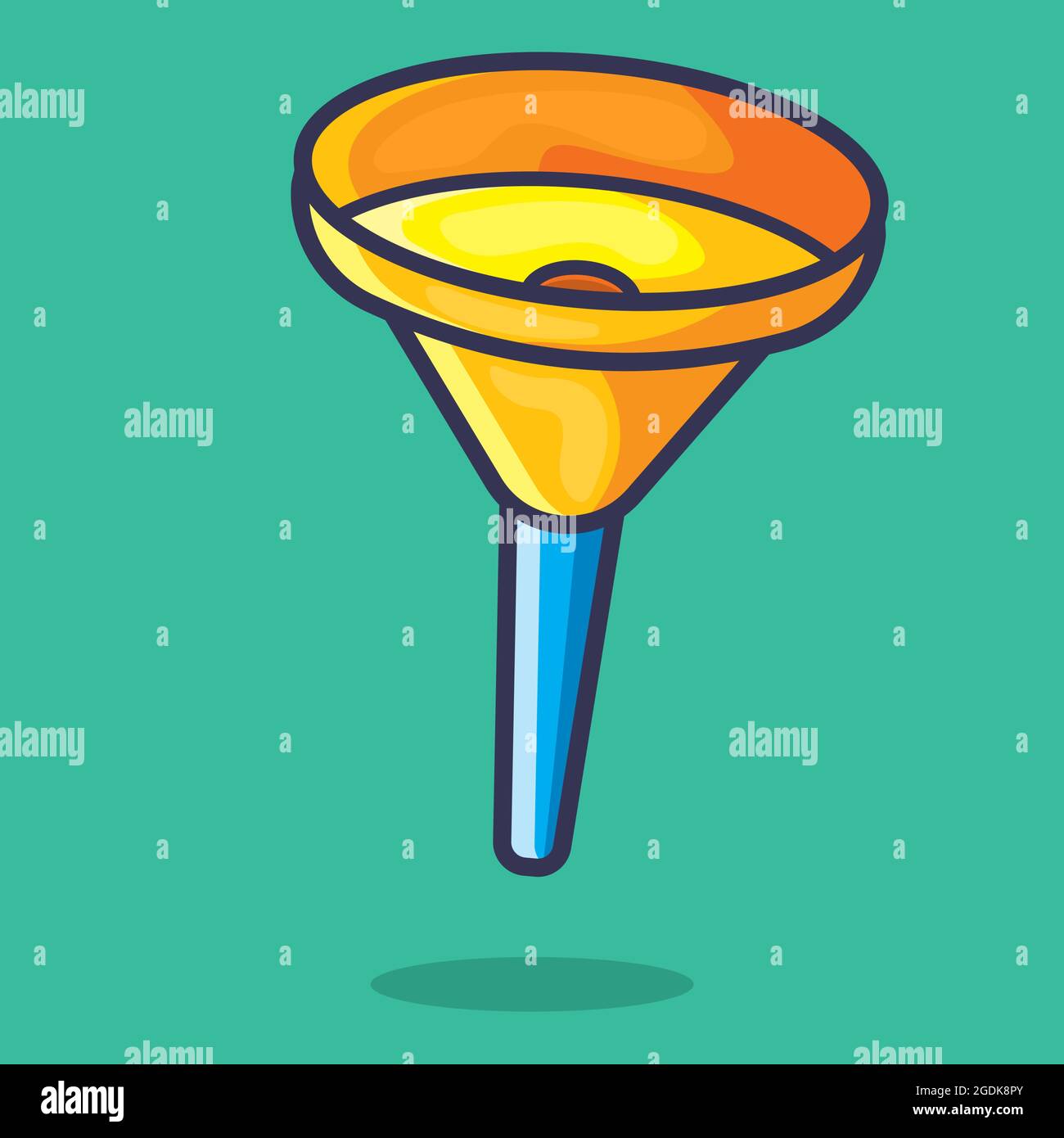 funnel object isolated cartoon vector illustration in flat style Stock