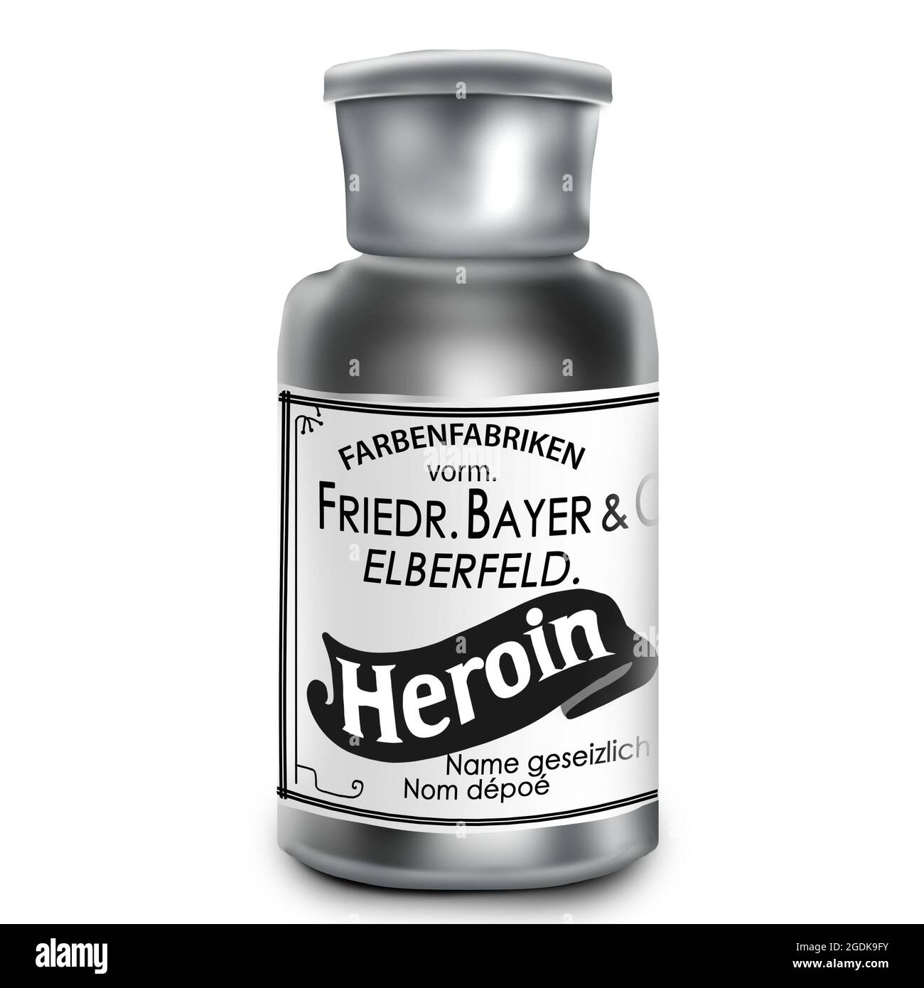 Heroin 1900 's, Bayer Pharmaceutical Stock Photo