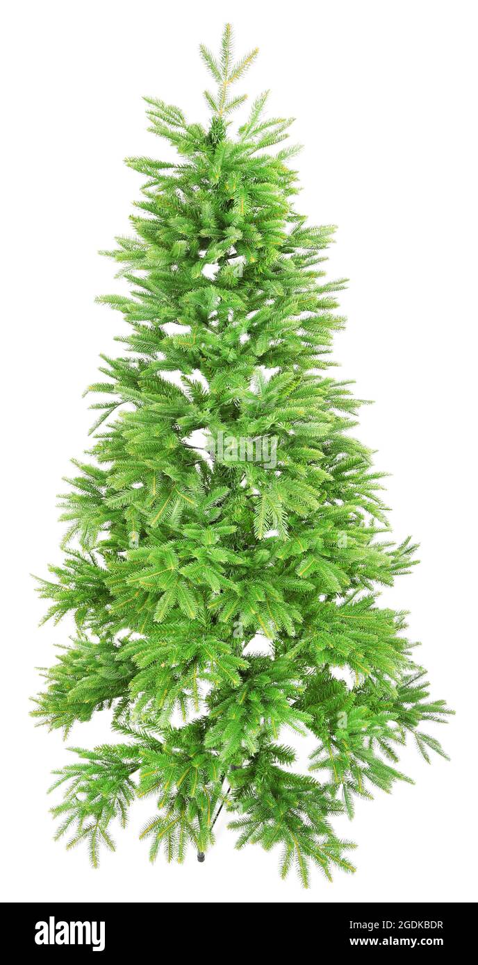 Artificial fir tree isolated on white Stock Photo Alamy