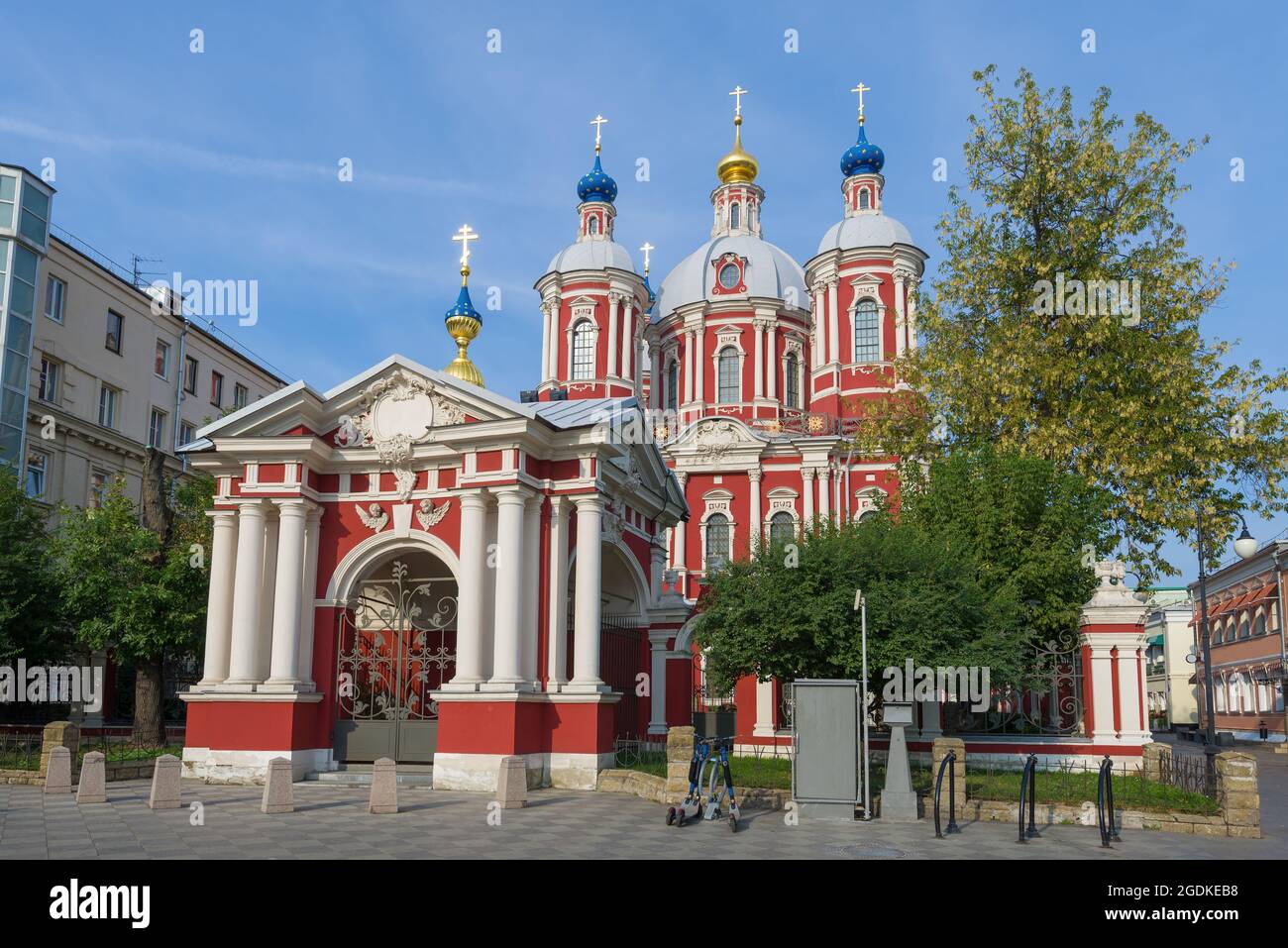 The Church of the Great Martyr Clement of the Pope in Zamoskvorechye (1720) on a sunny September morning. Moscow, Russia Stock Photo