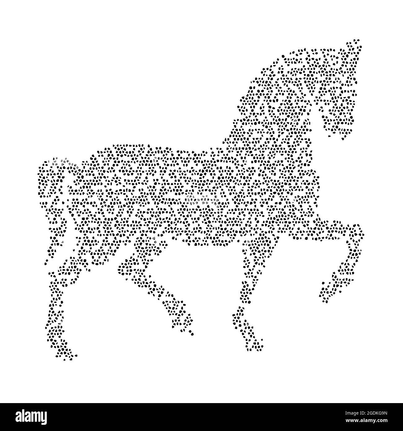 Vector image of a horse design on white background. Easy editable layered vector illustration. Wild Animals. Stock Vector