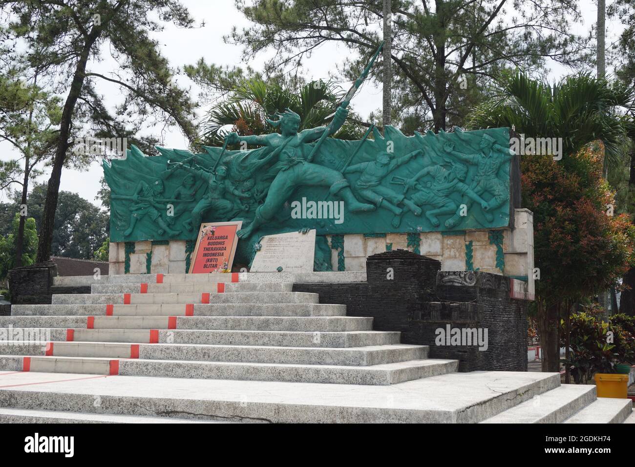 The monument in Taman Makam Pahlawan Raden Wijaya on Blitar, East Java Stock Photo