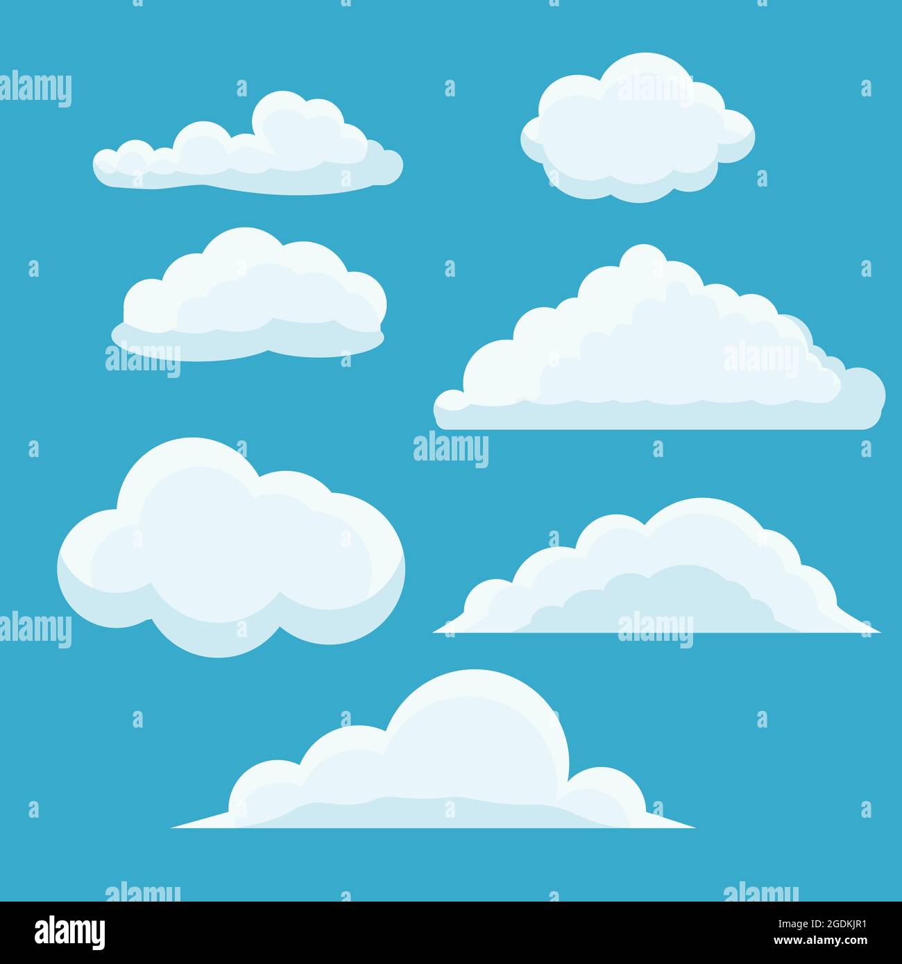 vector cloud set collection isolated design, cloud icon Stock Vector